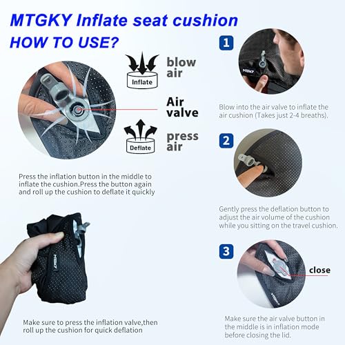 Sondor Travel Cushion,Portable & Adjustable Airplane seat Cushion for Long Flights,Inflatable Cushion for Wheelchair, Travel,Driving