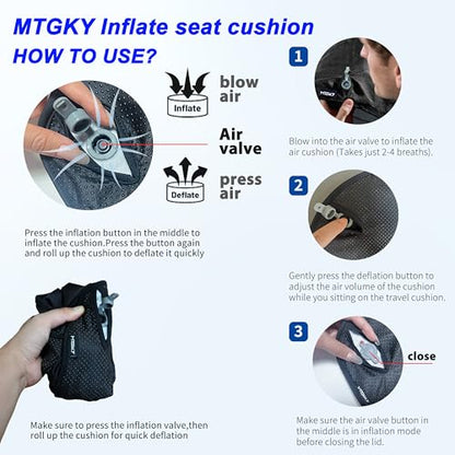 Sondor Travel Cushion,Portable & Adjustable Airplane seat Cushion for Long Flights,Inflatable Cushion for Wheelchair, Travel,Driving