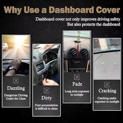 leather dash board cover mat Compatible with HyundaiHyundai Elantra 2016-2018, Interior Dash Covers，Sun protection dashboard cover-blue - size: Compatible with Elantra 2016-2018