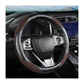 Steering Wheel Cover for Women and Men, Carbon Fiber Plush Steering Wheel Cover Soft Anti-Slip Comforting, Universal 15 Inches Steering Wheels Accessories (Carbon Fiber Black/Coffee)