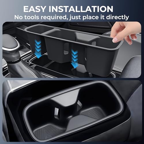 Cup Holder Inserts for KIA Telluride 2025 2024 2023 2022 2021 2020, Interior Accessories Center Console Front & Rear TPE Cup Holders Covers Protector for 2020-2025 Telluride, Black - style: Fits for 2020-2025 Telluride