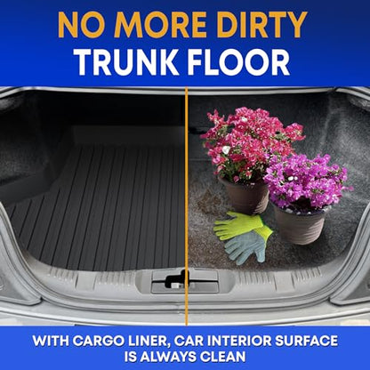Laser Measured Trunk Liner Cargo Rubber Tray for Ford Mustang Coupe 2015-2023