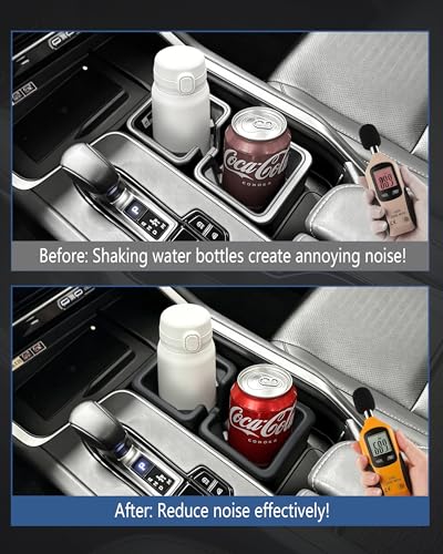 Cup Holder Inserts for 2024-2026 Lexus TX (TX350 TX500h TX500h+), Silicone Non-Slip Cup Holder Coaster Liner, Anti-Spill & Noise Reduction, Easy Clean Car Interior Accessories - size: For LEXUS TX 24-26