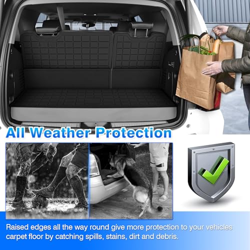 Tahoe Cargo Liner - Trunk Mat for Chevy Chevrolet Tahoe 2015-2020, All Weather Cargo Mat for Tahoe Accessories, Heavy Duty Car Mats, Car Accessories