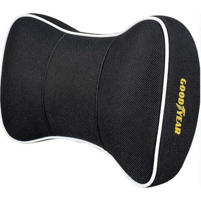 Goodyear Car Neck Pillow, Soft Memory Foam Headrest Pillow for Driving, Ergonomic Car Seat Headrest Cushion with Adjustable Strap, Breathable & Removable Cover, Neck Pain Relief, Black - color: Black