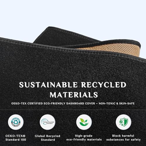 Dash Cover, Anti-Glare, Sun Protection, Dustproof, UV-Proof, Dashboard Covers, Interior Car Accessorie Fit for 2018-2023 Hy-undai Kona Electric N (Fits Vehicle Without HUD Models), Black - color: Black, size: Fit for 2018-2023 Hy-undai Kona Electric N