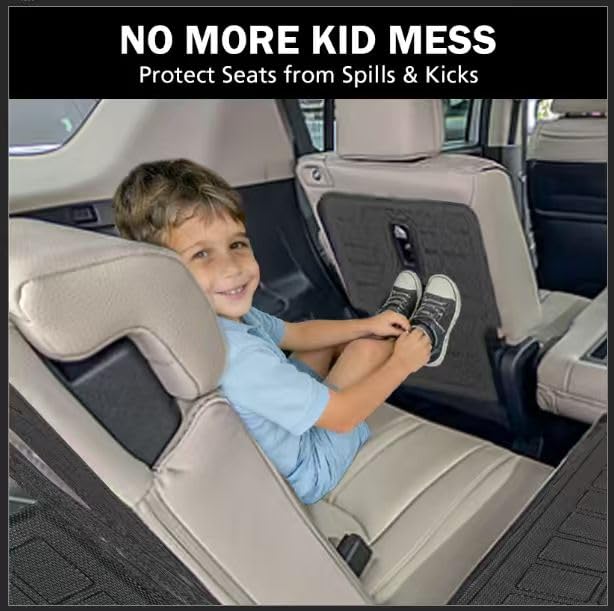 Cargo Liner for 2023-2026 Honda Pilot, Full Set Trunk Mat with Backrest Cover & 2nd Row Seat Protector, Waterproof TPE All Weather Cargo Mat, Pet & Kid Protection Accessories - size: for pilot 2024+