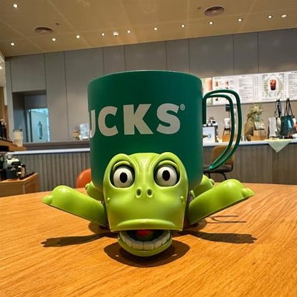 JOD® Turtle Cup Holder,Turtle Coaster with Funny Expression, Cup Holder with Liftable Limbs & Expressive Face for Turtles,Tortoise Lover Gag Gifts Home Decor(Light Green)