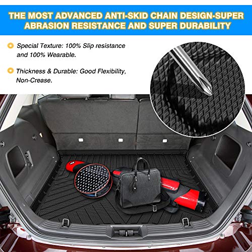 Edge Cargo Liner - Trunk Mat for 2007-2014 Ford Edge/2007-2015 Lincoln MKX, All Weather Cargo Mat for Edge Accessories, Anti-Slip Waterproof, Heavy Duty Car Mats, Car Accessories