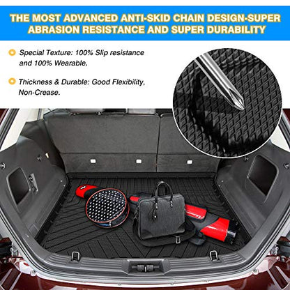 Edge Cargo Liner - Trunk Mat for 2007-2014 Ford Edge/2007-2015 Lincoln MKX, All Weather Cargo Mat for Edge Accessories, Anti-Slip Waterproof, Heavy Duty Car Mats, Car Accessories