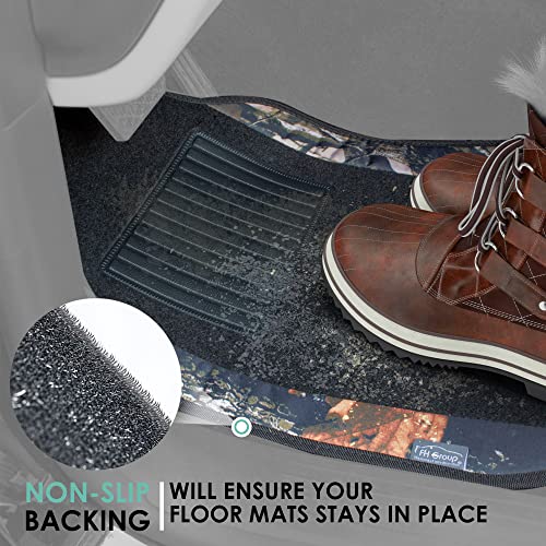 FH Group Automotive Floor Mats – Universal Fit Premium Carpet Car Mats with Driver Heel Pad, Full Set for Cars, SUVs & Trucks - Camo - color: Camo