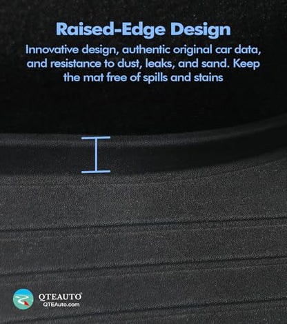 PM Auto Rear Upper Trunk Mat for 2020-2025 Tesla Model Y, Custom-Fit, All-Weather Protection, Non-Slip, Easy to Clean - color: Cargo Liner