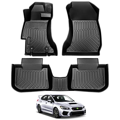 Floor Mats for Subaru WRX/WRX STi 2015 2016 2017 2018 2019 2020 2021, All Weather Floor Liner for WRX Accessories, Heavy Duty Waterproof - size: 3)Subaru WRX/WRX STi【2015-2021】