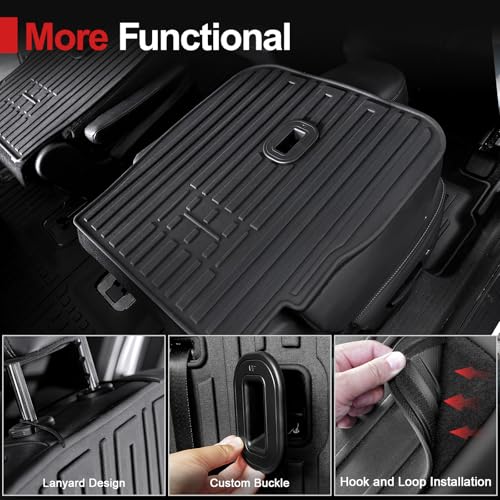 Second Row Backrest Mats for 2020-2025 Kia Telluride Accessories 7 Seater, All Weather TPE Back Seat Protector Replacement for Kia Telluride - style: Second Row Backrest Mats