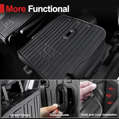 Second Row Backrest Mats for 2020-2025 Kia Telluride Accessories 7 Seater, All Weather TPE Back Seat Protector Replacement for Kia Telluride - style: Second Row Backrest Mats