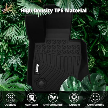 FREEMOTOR802 Compatible With 2012-2018 BMW 3-Series Sedan F30 AWD Floor Mats, Black 3D Molded Carpets Liner 1st 2nd Row Front Rear Protection Pad 3PC TPE Thermo Plastic Elastomer All Weather Protector - size: For BMW 3-Series F30 Sedan AWD 2012-2018