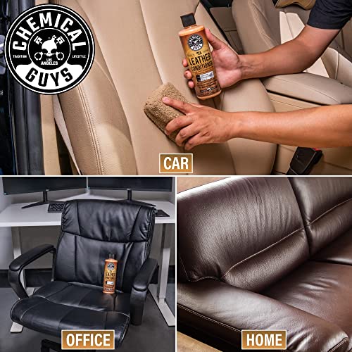 Chemical Guys Leather Cleaner and Conditioner Kit - Car Cleaner and Conditioner, Safely Cleans & Conditions Leather Car Interiors, Furniture, Shoes, Boots, Bags, Apparel & More, 2 Bottles (16 oz Each) - style: 16 Fl Oz KIT