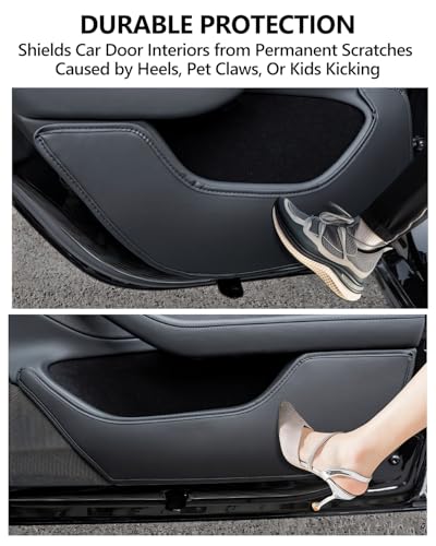 2026 Tesla Car Door Protector Model Y Juniper Anti Kick Pad Protector Anti-Dirty Mat Waterproof Dust Resistant Protector Cover Leather Pad Model Y Accessories 4PCS