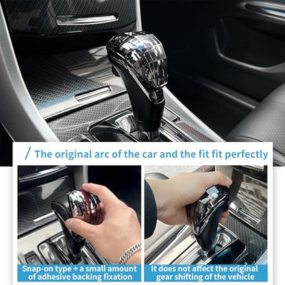 Car Center Console Shift Knob Cover Trim for Honda Accord 2012 2013 2014 2015 2016 2017, Bling Gear Shift Knob Cover, Interior Accessories, Central Shifter Stick Panel, Crystal Style, 1 PC