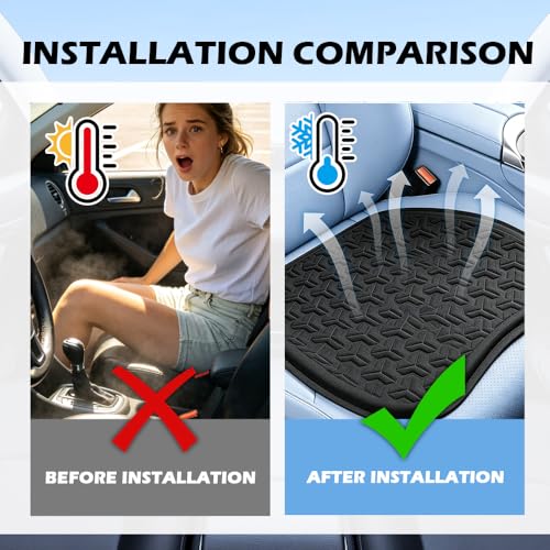 2026 New Gel Car Seat Cushions for Driving,Breathable & Non-Slip Car Seat Pads for Pressure Relief,Universal Driver Seats Cushion as Cars Accessories Interior for Most Vehicles