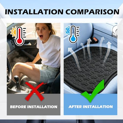 2026 New Gel Car Seat Cushions for Driving,Breathable & Non-Slip Car Seat Pads for Pressure Relief,Universal Driver Seats Cushion as Cars Accessories Interior for Most Vehicles
