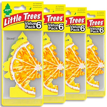 LITTLE TREES Car Air Freshener | Hanging Tree Provides Long Lasting Scent for Auto and Home | 24 Air Fresheners |Sliced