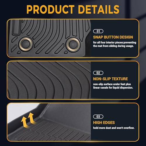 All Weather Floor Mats Compatible with 2011-2017 BMW X3 F25, 3D TPE Rubber Full Cover Protection Car Mats Full Set Liners Black - color: for 2011-2017 BMW X3