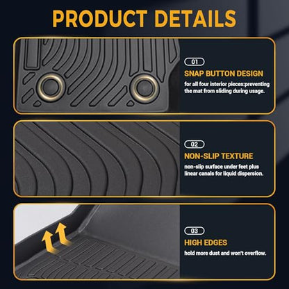 All Weather Floor Mats Compatible with 2011-2017 BMW X3 F25, 3D TPE Rubber Full Cover Protection Car Mats Full Set Liners Black - color: for 2011-2017 BMW X3