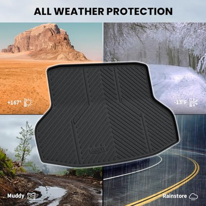LASFIT Trunk Mat for Honda Civic Sedan 2016-2021, All Weather TPE Custom Fit Trunk Liner Trunk Tray Cargo Mat Cargo Liner Cargo Tray (Not for Hatchback/Coupe) - size: 1）For Honda Civic | 2016-2021 | Trunk Mat
