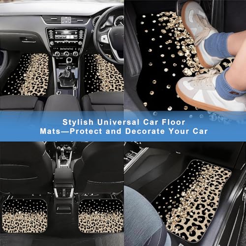 Automotive Floor Mats 5 Pcs, Universal Car Floor Mats, Leopard Print Cargo Liner, Car Accessory for SUVs/Sedan/Wagons, Durable Protective Mat, Trunk Liner for Families/Travel Enthusiasts - style: Bundle 10