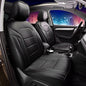 FH Group Front Set Faux Leather Car Seat Cushions - Seat Covers for Low Back Seat, Universal Fit, Airbag Compatible Seat Cover for SUV, Sedan, Black - color: Black - Front Set