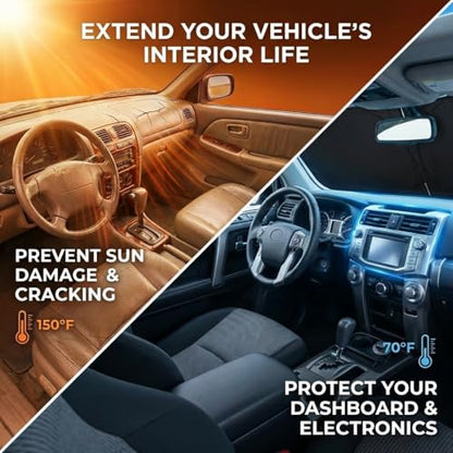for Mazda MX5 MX-5 Miata Sun Shade Windshield Cover - Custom Fit MX5 Accessories 2017-2024 2025 2026 Sunshade Foldable UV Protection & Heat Shield Sun Visor Accessories - size: For Mazda MX5 2017-2019