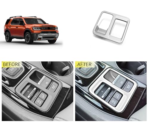 Electronic Handbrake Panel Cover Compatible with Honda New Passport 2026 2027 Gear Shift Panel Cover Interior Car Accessories ABS 1PCS(Matte Silver)