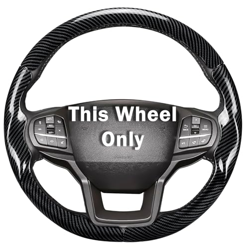 Steering Wheel Cover for Ford Explorer 2020-2025 Car Steering Wheel Cover Protector Accessories (Glossy Black) - color: Glossy Black, size: For Explorer 2020-2025