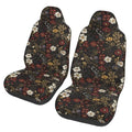 Floral Car Seat Cover Retro Daisy Seat Cushion Auto Bucket Seat Cover Set 2 Pack Hippie Boho Flower Car Front Seat Cushion Elastic Seats Cushion Automotive Seats Covers Accessory, Brown - color: Brown Floral