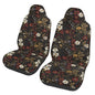 Floral Car Seat Cover Retro Daisy Seat Cushion Auto Bucket Seat Cover Set 2 Pack Hippie Boho Flower Car Front Seat Cushion Elastic Seats Cushion Automotive Seats Covers Accessory, Brown - color: Brown Floral