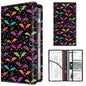 Premium Car Registration and Insurance Card Holder, Cute PU Leather Car Document Holder, Vehicle Glove Box Car Organizer with Magnetic Closure for Driver License, Cards Purple Bats - color: Purple Bats