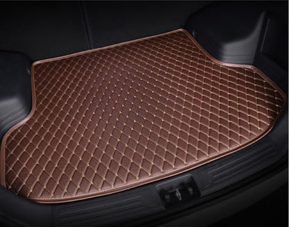 Custom Car Cargo Mat Car Boot Liner Waterproof Anti-Slip All Weather Protection Leather Material, Compatible with 99% Car Model Trunk Carpet Liners (bown1) - color: bown1