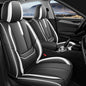 Front Seat Covers for Chevy Camaro 2010-2024, Leather Car Seat Protector, Bucket Seat Covers, Waterproof Car Seat Cushions, Stylish Full Coverage Car Seat Covers(Black/White,2 Seat)