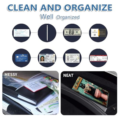 Car Registration and Insurance Holder for Women Men,Automobile License Document Card Holders Vehicle Glove Box Organizer Leather Accessories Driver Essential,Black Cat Reading Newspaper - color: Black Cat Reading Newspaper