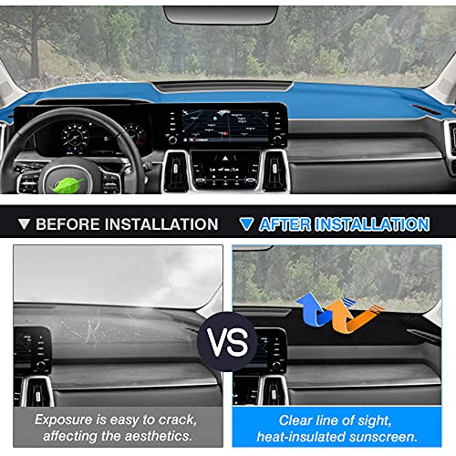 Autorder Dashboard Cover Mat for Kia Sorento 2021-2026 Accessories Dash Cover Flannel Dash Mat Sunshade Glare UV Rays Protector(Not 12.3 inch Navigation)