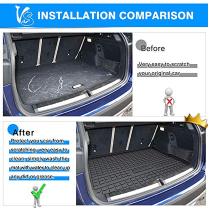 Cartist Cargo Liner Fits for BMW X1 2016 2017 2018 2019 2020 2021 2022 All Weather Back Seat Cover Trunk Cargo Mat for BMW x1 Accessories - size: 6)BMW X1 2016-2022