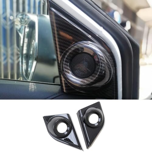 XITER 2pcs ABS Car Interior Front Door A-Pillar Speaker Rings Cover Panel Trim Accessories For Honda CRV 2017 2018 2019 2020 2021 2022,Carbon Fiber - color: Carbon Fiber, size: A-Pillar Speaker Rings Cover