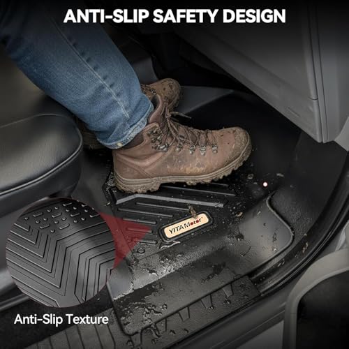YITAMOTOR Floor Mats fit for 2013-2018 Toyota RAV4 Standard Models (Not for Hybrid), Custom Fit LE/SE/XLE/Limited/Platinum/Adventure Floor Liners, 1st & 2nd Row All-Weather Protection Black - style: 2013-2018 Toyota RAV4 1st&2nd