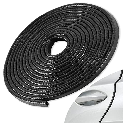 SINGARO 33Ft (10M) Car Door Edge Guard, No Glue Car Door Entry Guard Protective Strip, Rubber Edge Trim Car Door Protector, Applicable to Car, Truck, SUV and ATV, Car Exterior Accessories（Black） - color: Black, size: 33Ft/10M