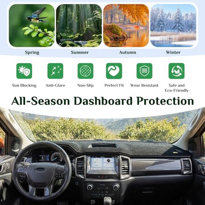 Dash Cover, Anti-Glare, Sun Protection, Dustproof, UV-Proof, Dashboard Covers, Interior Car Accessorie Fit for 1998-2005 Ch-Evy Blazer, 98-04 S10 / 1998-2001 GM-C Jimmy, 98-04 Sonoma, Black