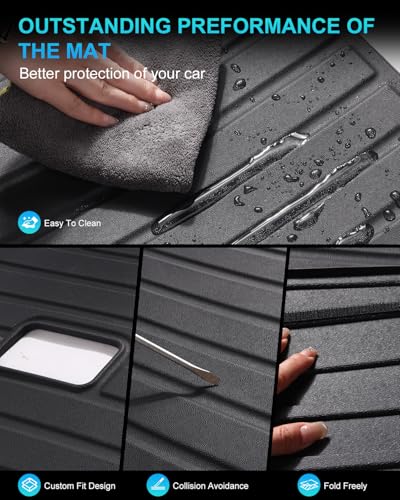 Cargo Mat Compatible with Tesla Model 3 Highland 2024-2026, Heavy-Duty TPE Trunk Liner Rear Seat Back Protector Model 3 Accessories Custom Fit Trunk Mat- 5PCS - size: 5 PCS for Model 3 Highland 2024-2026