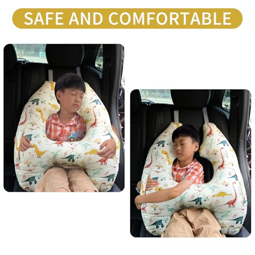 Car Pillow for Kids,H-Shape Travel Pillow for Child Sleeping Neck Shoulder Support Car Seat Pillow A Sleeping Artifact Suitable for Road Trips of Adults and Children Travel Pillow for Kids