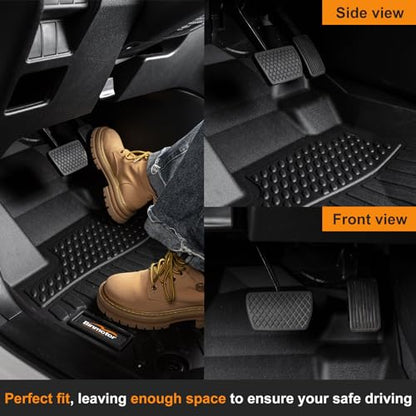 Binmotor-All Weather Car Floor Mats and Cargo Liner Set for Nissan Versa 2020-2025, 2 Rows with Cargo Mat Set, TPE Liners for Versa Accessories Mats Trunk Liner Mat-Black - style: 1) Car Mats for Nissan Versa (2020-2025)