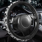 CAR PASS Bling Cow Print Diamond Steering Wheel Cover, with Sparkly Crystal Glitter Rhinestones Black Leather Car Wheel Protect for Women Girl Fit Suvs,Vans,Sedans,Cars,Trucks, 14" 1/2-15" Cow Design - color: Cow Diamond
